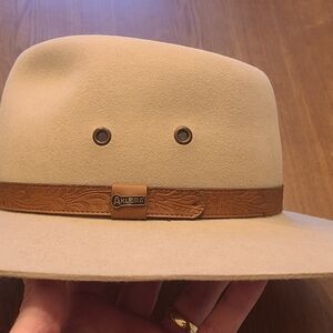 Akubra Territory Hat - Sand - with Brown Leather Band - Size 62